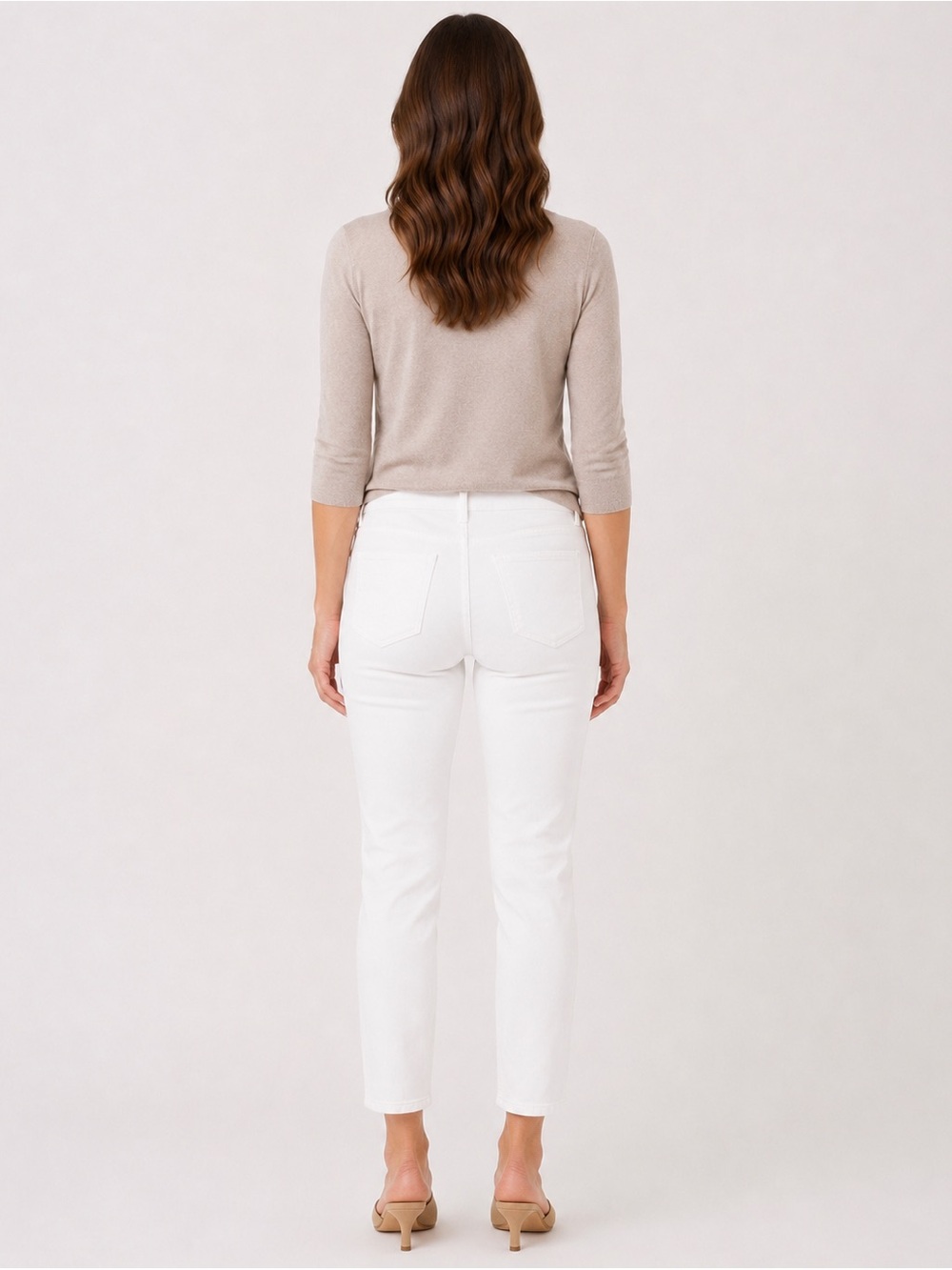 J Jill jeans denim white size 8 authentic fit slim ankle - Picture 2 of 7